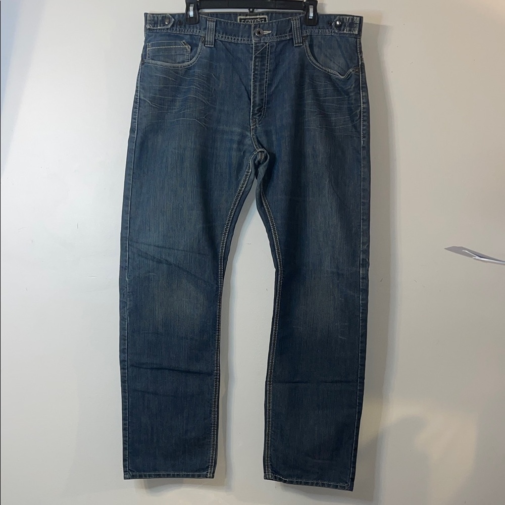 Levi's 514 Slim Straight Jeans Men's 40x32 Contrast Stitch Blue #104